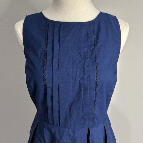 Jason Wu for Target Navy w/Red Poplin Fit/Flare Dress Size 2 - Picture 2 of 6